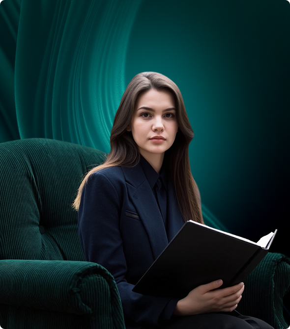 Базила Найманова с книгой